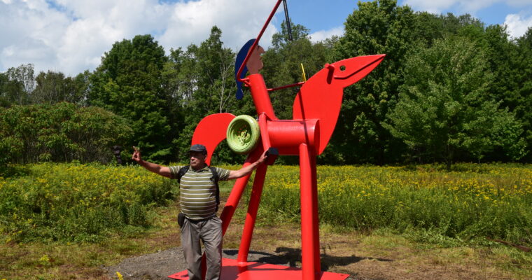 Video of Peruvian artist Miguel Angel Vilet’s newest sculpture at Griffis Sculpture Park