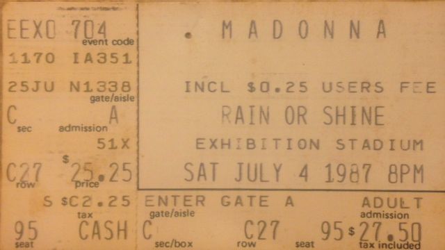 Ticket Stub Memories: A few from the 1980s
