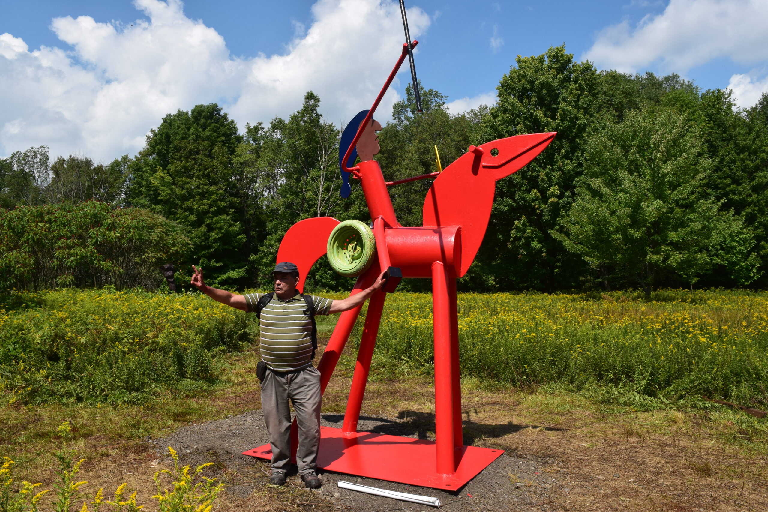 Video of Peruvian artist Miguel Angel Vilet’s newest sculpture at Griffis Sculpture Park